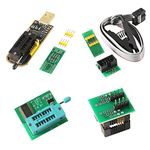 ACEIRMC SOIC8 SOP8 Test Clip For EEPROM 93CXX / 25CXX / 24CXX + CH341A 24 25 Series for EEPROM Flash BIOS USB +1.8V Adapter + Soic8 Adapter Programmer Module Kit (1 sets)