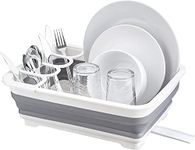 Dashmesh Onlines Extendable Collapsible Dish Drainer Rack with Cutlery Divider