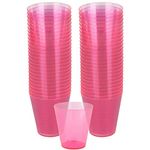 LUDALY 2 Oz Neon Shot Glasses Pack of 30 (Pink)