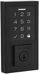 Kwikset 9270CNT-514S Contemporary SmartCode Touchpad Electronic Deadbolt SmartKey Matte Black Finish