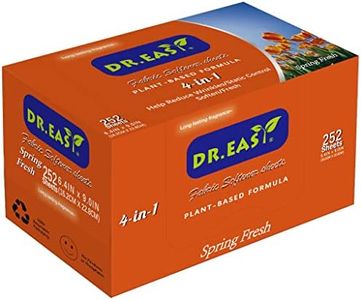 DR.EASY Dryer Sheets Plant Based Formula 252 Ct Fabric Softener sheets for Laundry Lavender Essential Oil Scented No Artificial Fragrances No Dyes Reduce Static & Wrinkles Help Repel Pet Hair