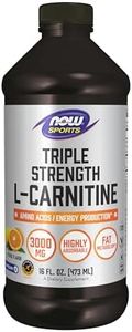 NOW Sports Nutrition, L-Carnitine Liquid, Triple Strength 3000 mg, Citrus, 16-Ounce