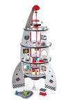 Hape Four-Stage Rocket | Award-Winning Wooden Space Toy with Real-Life Space Shuttle Designs, 20 Rocket Space Centre Pieces and Planetary Lander