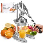 Manual Citrus Juicer, Sopito Orange Juicer Machine, Heavy-Duty Fruit Juicer Manual for Orange Pomegranate Lemon Lime, Max Juice Extraction