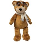 Manhattan Toy Aviator Bear Stuffed Animal Toy, Brown/Grey/Black,Medium