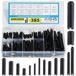 385pc SAE Roll Pin Set, Split Expansion Pin Assortment Kit for Home Improvement Automotive Repair & More, 3/32 5/16 3/8 1/4 7/32 5/64 1/16 1/8 Inch Slotted Spring Pins (385pcs SAE Roll Pins)