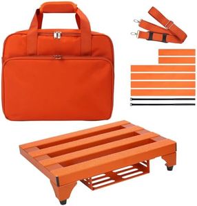Super Light 2.1 lb Guitar Pedal Board 14" x 10.6" Aluminum Alloy Pedalboard with Power Supply Cradle (Orange, APB-14OR)