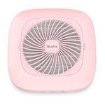 MelodySusie Nail Dust Collector with Reusable Filter, Powerful Nail Fan Vent Dust Collector Extractor Electric Dust Suction Machine for Acrylic Gel Nail Polishing, Low Noise, Nail Salon, Pink