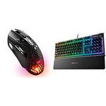 SteelSeries Aerox 5 Wireless Gaming Mouse and Apex 3 RGB Gaming Keyboard Bundle