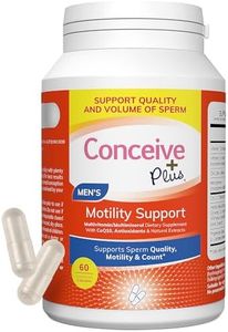 Conceive Plus Mens Fertility Supplement for Sperm Motility, Health & Count, Semen Volumizer – Male Prenatal Multivitamin with Zinc, Ginseng, Ashwagandha, Q10, Antioxidants- 60 Vegetarian Soft Capsules