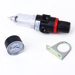 PZIN14001961 Imported Air Filter Regulator Compressor 1/4 Inch Pressure Gauge