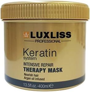 Mascarilla capilar de terapia intensiva de queratina LuxLiss Professional 400 ml