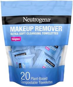 Neutrogena Makeup Remover Wipes, Individually Wrapped Daily Face Wipes for Waterproof Makeup, Travel & On-the-Go Singles, 20 Count