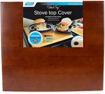 Camco RV Silent Top Stovetop Cover | Measures 19.5-inches (L) x 17-inches (W) x .75-inches (H) | Bordeaux Finish (43526)