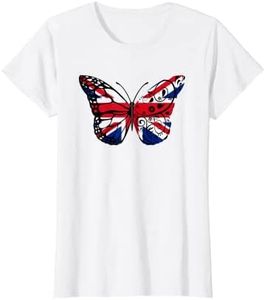 Union Jack Butterfly Butterflies Flag Wings British UK Flag T-Shirt