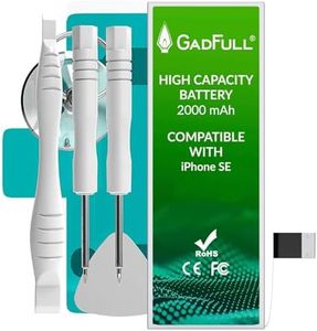 GadFull Batteria ad Alta Capacità compatibile con iPhone SE (modello 2016) | 2024 Data di produzione | incl. Set di riparazione manuale & Kit strumenti Profi | Nuova Batteria Cellulare
