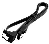 Wizzo 1.5GB/s, 3GB/s, 6GB/s Right Angle 90 Degree L Shape SATA III /SATA 3 Data Cable with Locking Latch for Internal Hard Disk Drive HDD, SSD & DVD Writer - Black