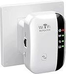 WiFi Extender Signal Booster Up to 5000sq.ft and 50 Devices, WiFi Range Extender, Wireless Internet Repeater, Long Range Amplifier with Ethernet Port, 1-Tap Setup, Access Point, Alexa Compatible