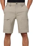 FREEKITE Men's Hiking Cargo Shorts Lightweight Water Resistant Tactical Quick Dry Shorts for Men Travel Work Casual with 6 Pockets(Khaki 36W/10L)