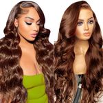 Chocolate Brown Human Hair Wig For 