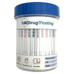 UKDrugTesting Ultra Sensitive 13 Drug Home Drug Testing Cup. High Accuracy Home Drug Test Kit
