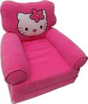 Ritvik Decor Kids Sofa Cum Bed and Chair for Comfort Upto 2 Years (Foam,Cotton) (Pink- Kitty)