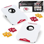 Wild Sports NFL Kansas City Chiefs Pro Football All-Weather Cornhole Set - Travel Bean Bag Toss Set Includes 8 Bean Bags