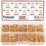 Tnisesm 600 Pcs 10Value Ceramic Capacitor Assortment Kit 0.1uf-10uf DIP Monolithic Multilayer Chip Capacitors in a Box Tn-19-2