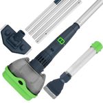4 in 1 Rechargeable Pool & Spa Hot Tub Vacuum Cleaner - Dual Mode & Magnetic Drive System, 25µm Ultra Fine Mesh Filters for Hot Tub, Small Above Ground Pools - 90 Mins, Oil Absorbers, Poles
