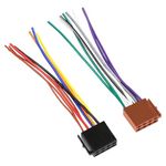 Universal ISO Car Radio Stereo Wiring Harness Adapter, Car Audio Video Wire Cable Power Speaker Connector