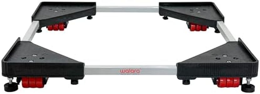 WALARA Heavy Duty Adjustable - 24 Wheels Front/Top Load Washing Machine Stand/Trolley, Fridge Stand, Upto 250 Kg Capacity, Rust-Resistant & Sturdy, Refrigerator Stand, Washing Machine Stand 7kg