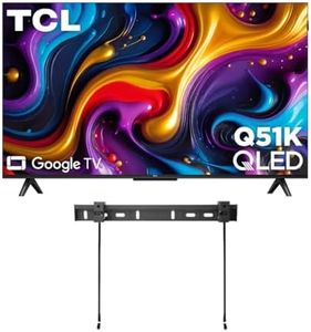 TCL 43" Q51K Series Q-LED 4K UHD HDR Smart TV with Google TV Dolby Vision, Dolby Atmos, Motion Rate 240, HDR 10+, Auto Game Mode + Free Wall Mount (2025) (Renewed)