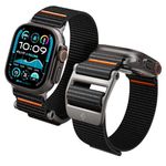 Spigen DuraPro Flex Ultra Designed for Apple Watch Band for Apple Watch Ultra 2/Ultra 49mm, Series 10 46mm, 9/8/7 45mm, SE2/SE/6/5/4 44mm, 3/2/1 42mm Adjustable Solo Loop Band Strap - Black