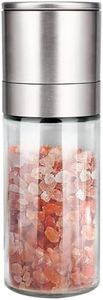 Gulex® Salt Grinder Pepper Mill, Salt Grinder Refillable, Adjustable Coarseness Black Pepper Grinder, Stainless Steel Sea Salt Shaker with Ceramic Rotor(salt and pepper not included)