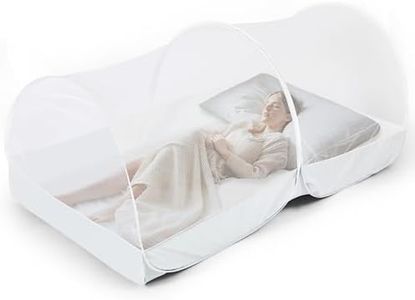 Mosquito Net for Bed - Pop Up Bed Tent - Portable Travel Mosquito Net, Mosquito Netting for Suitable for Baby, Adult Bedroom, Camping, Napping, Patio (White)
