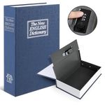 Tahoe Trails Diversion Book Safe with Combination Lock, Secret Hidden Metal Lock Box,Money Hiding Collection Box,9.5" x 6.1" x 2 .2" Navy