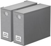 SpaceAid Bed Sheet Organizers and Storage, Modern 2 Pack Foldable Organizing Container (Gray, XL for Queen & King Size)