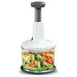 Top 3 Hand Press Food Chopper – Manual Food Processor – Practical Choice – Lightweight and Portable – Blender, Grinder, Chopper– Multipurpose Food Slicer For Vegetables, Fruits, Meat, Fish, Nuts