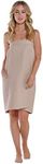 Turquaz Lightweight Knee Length Waffle Robes For Women Spa Bath Waffle, Taupe, Small-Medium