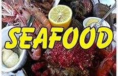 NEOPlex 24" x 36" Vinyl Business Advertising Banner - "Seafood Lobster Shrimp "