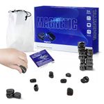 Magnetic Chess Game Stones, Magnetic Effect Chess Set Battle Chess Board, Fun Table Top Magnet Game, Educational Checkers Board Game, Portable Chess Board Party Supplies for Family Gathering & Travel