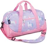 Wildkin Kids Overnighter Duffel Bags for Boys & Girls, Perfect for Early Elementary Sleepovers Duffel Bag for Kids, Carry-On Size & Ideal for School Practice or Overnight Travel Bag (Unicorn)