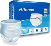 Attends Incontinence Care Underwear for Adults, Extra, Medium, 20 Count (Pack of 4)