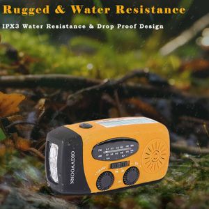 Wind Up Solar Emergency Radio – Portable Hand Crank Weather Alert