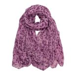 RIIQIICHY Ladies Scarfs for Women Lightweight Scarves Shawls Wraps Floral Leaves Lila Purple Print Thin Scarf Spring Summer Autumn Winter