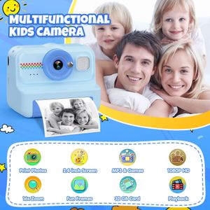 HiMont Kids Instant Print Camera – Blue Digital Photo Printer