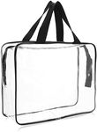 WLLHYF Clear Tote Bag Stadium Approved Transparent Cosmetic Makeup Toiletry Organizer Bag Waterproof Makeup Handbag Crossbody Messenger Shoulder Bag