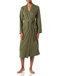 Amazon Essentials Women's Lightweight Waffle Full-Length Robe, Olive, Medium