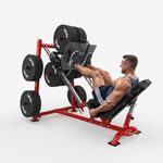 TackView Leg Press Machine with Calf Raise Block, Adjustable Home Gym Leg Press, Squat Machine with Weight Plate Storage, Heavy Duty Full Lower Body Equipment