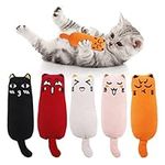 Fuguan 5 Pcs Catnip Toy, Cat Catnip Toys Chew Toy for Cats, Cat Pillow Toys Cat nip Toy Catnip Filled Cartoon Pet Catnip Teeth Grinding Chew Toys for Cat Kitty Kitten